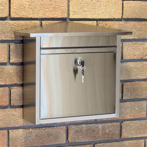 stainless steel post box ebay|stainless steel wall mounted letterbox.